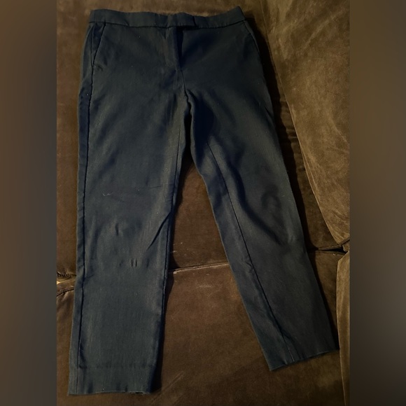 J. Crew Ryder Black Skinny Fit Pants Sz 4P. Closures 1 Button Zipper & 2 Hooks - Picture 1 of 12